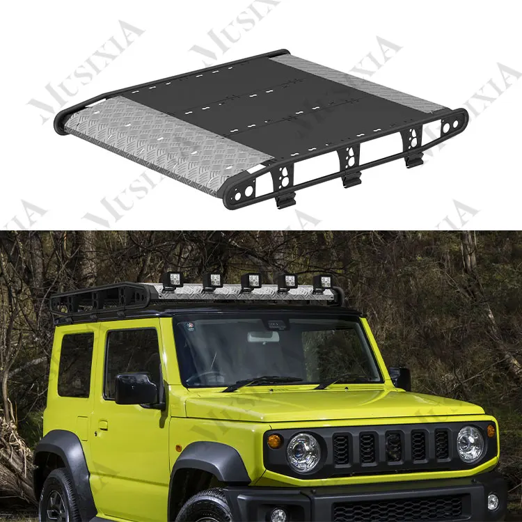 Off-Road Luggage Frame TOP Cargo Luggage Carrier Basket Manganese Steel Roof Rack For Jimny JB74 2018+