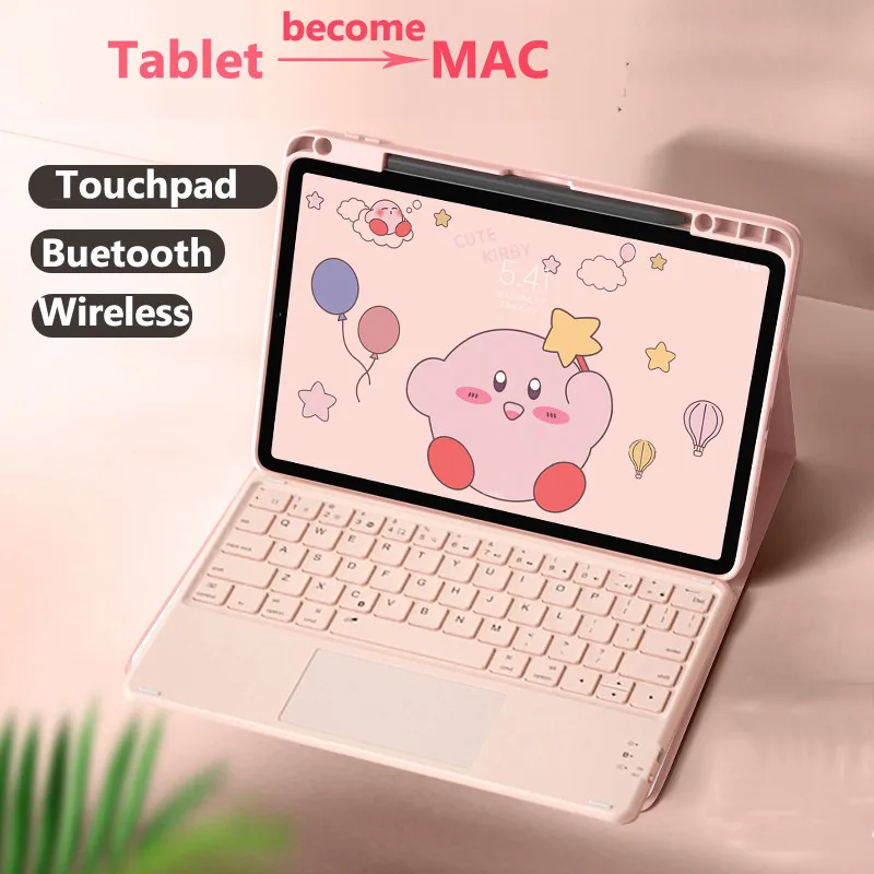 

TouchPad Keyboard for Infinix Xpad 20 Pro 2025 12" Smart Flip Tablet Bluetooth Wireless Keyboard with Case with Pencil Holder