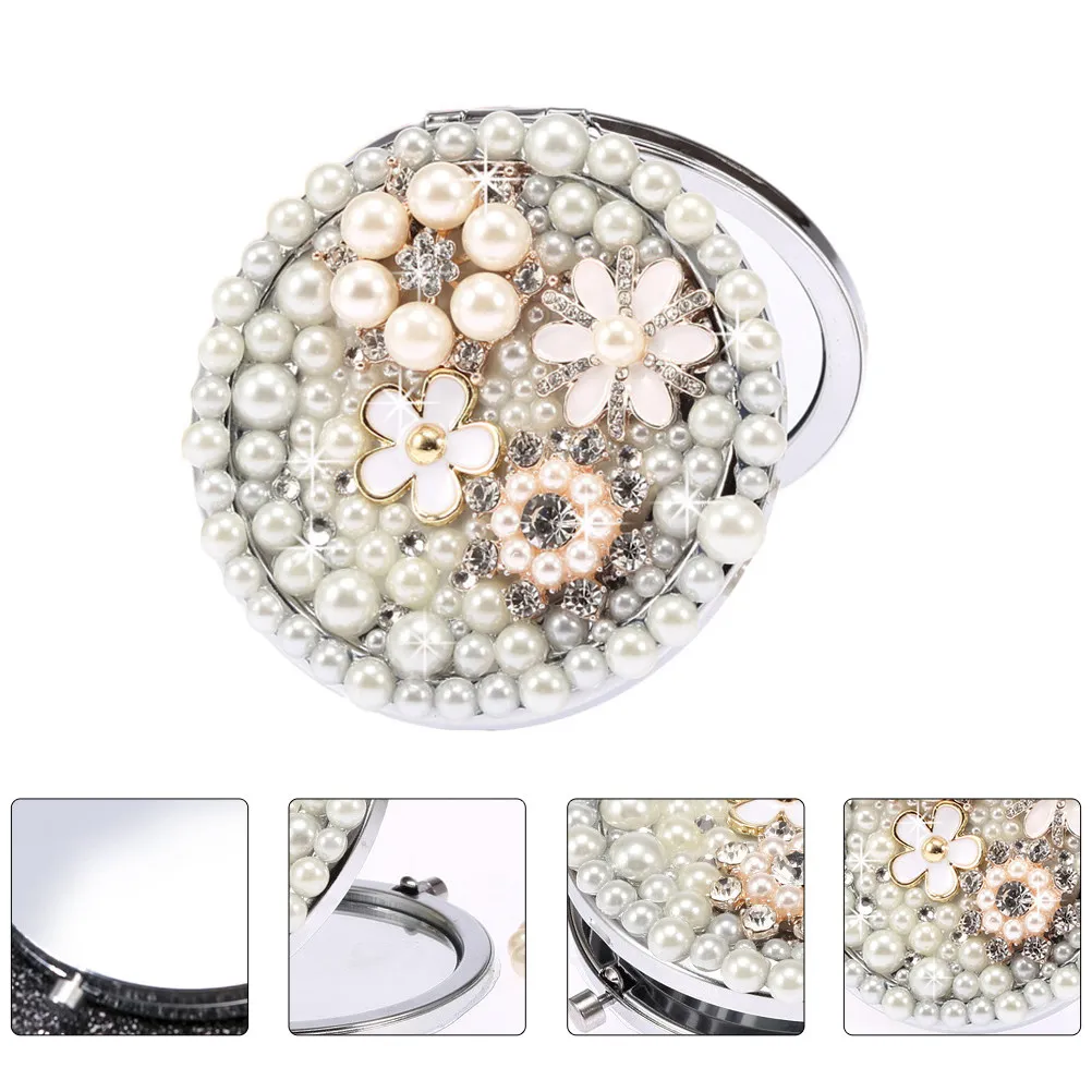 

Портативное компактное зеркальце с металлической рамкой для макияжа в дороге, для путешествий и шопинга на открытом воздухе