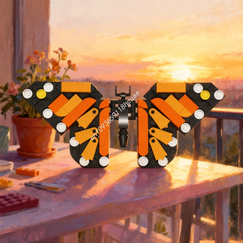 150 Uds. Icones MOC mariposa monarca modelo bloques de construcción DIY montar juguetes creativos educación regalos de navidad Idea