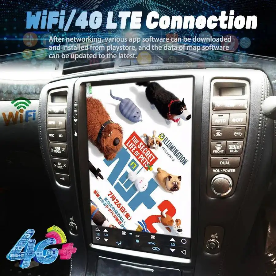 Android15 شاشة راديو السيارة لتويوتا كراون GRS182 2004 2006-2009 12.8 "مشغل فيديو الوسائط المتعددة نظام تحديد المواقع نافي ستيريو CarPlay HeadUnit