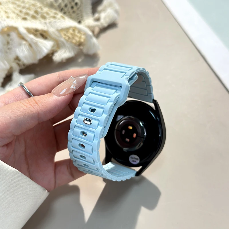 Cinturino 18mm 20mm 22mm per Samsung Galaxy watch 6/5/pro/4 Bracciale classico in silicone Huawei watch GT 4-2-2e-3-3 pro 46mm cinturini