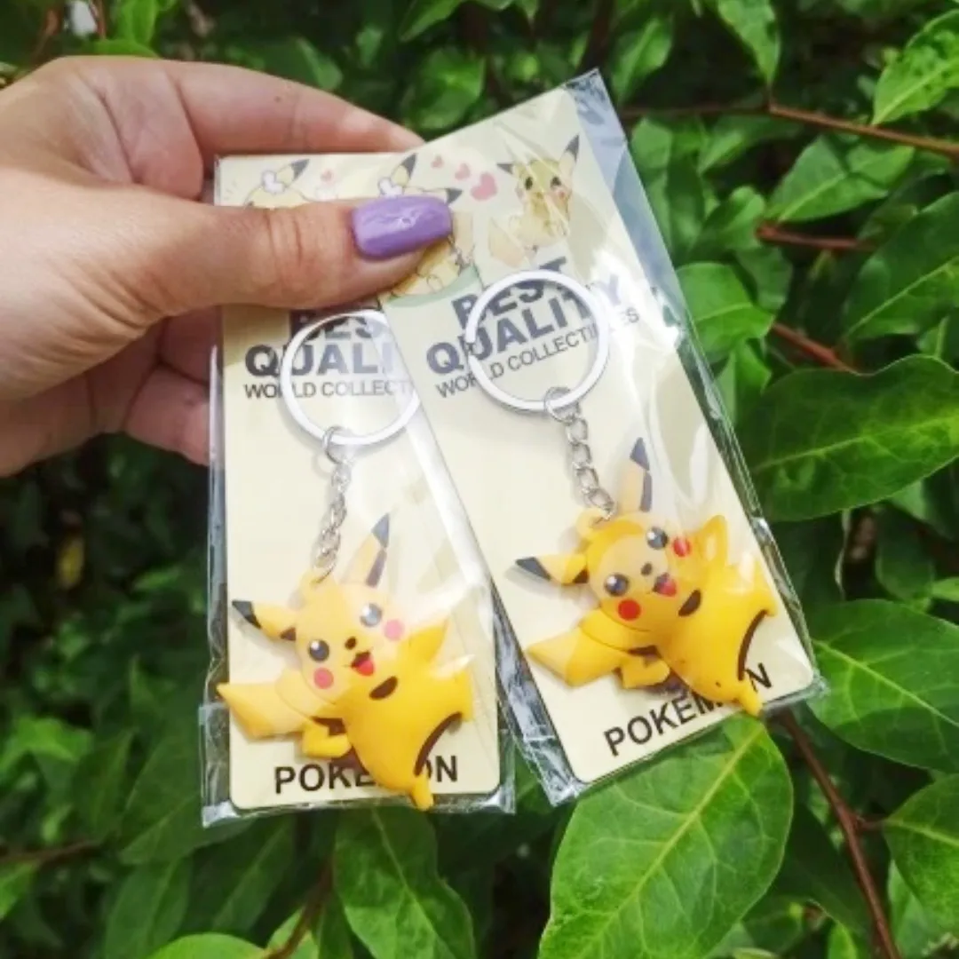 Pokemon Anime Marowak Abra Gengar Ponyta Porygon Alloy Silicone Keychain Accessories Pendant Bag Key Ring Pendant Birthday Gifts