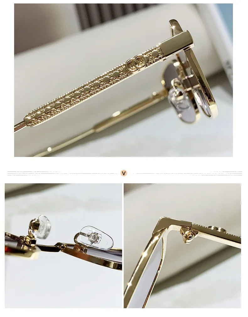 2025 Neue Old Money Style Hochwertige Vielseitige Freizeit-Mode Personalisierte Kleine Rahmen-Sonnenbrille Sonnenschutz – Detail 4