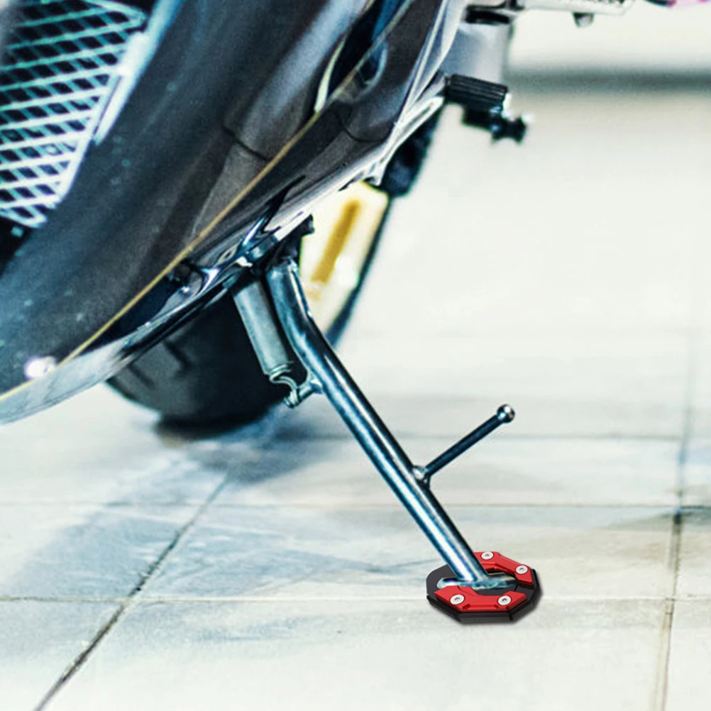 

2pcs Motorcycle Kickstand Pads Durable Support Plate Stability Extension Side Stand Mat For Motorcycles Bicycles Kickstand Pad