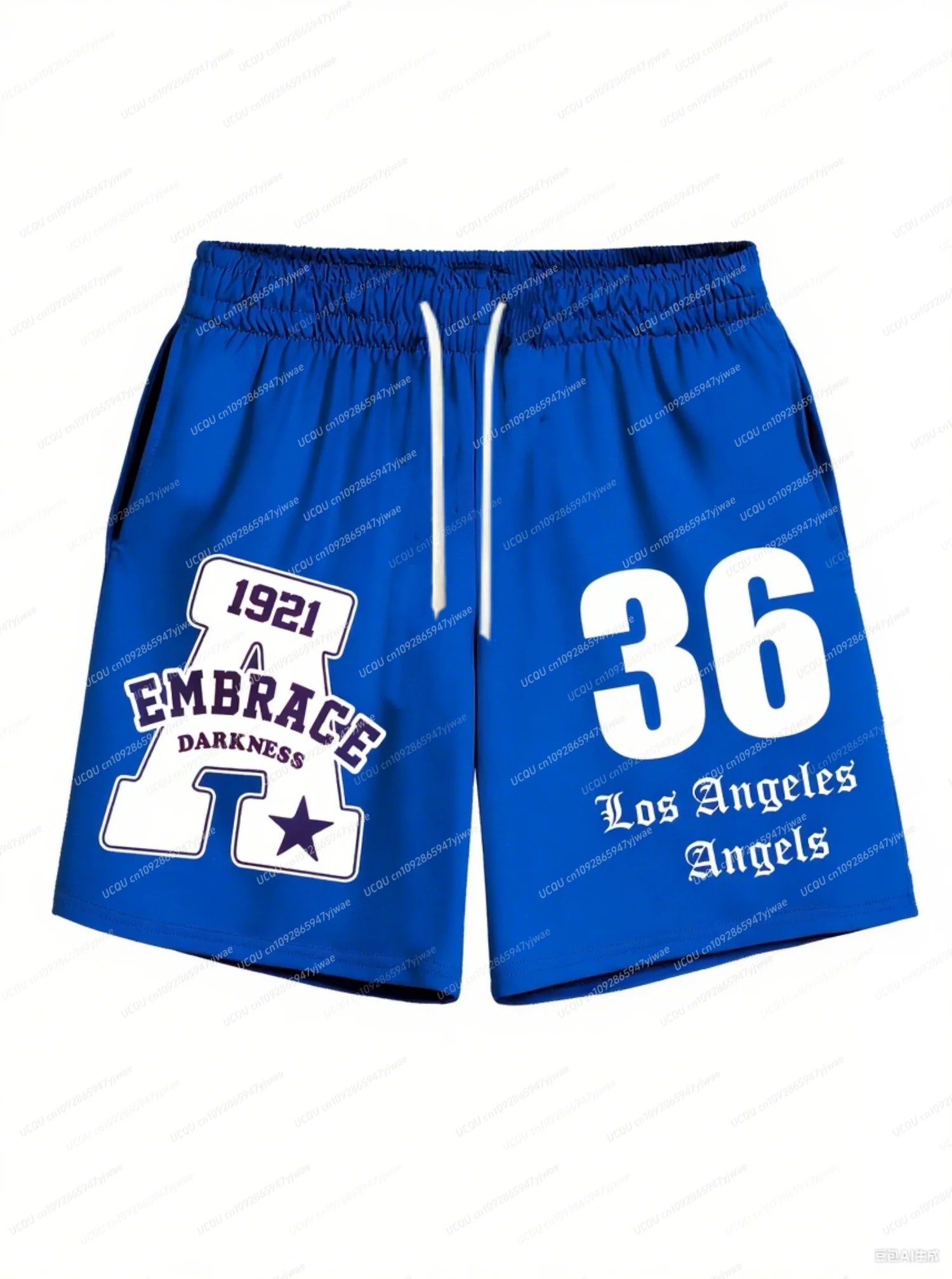 

2025 Summer Men Letters Los Angeles No.36 Print Shorts Men Surf Board Trunks Hawaii Swimwear Pants Shorts Swimsuit Trunks