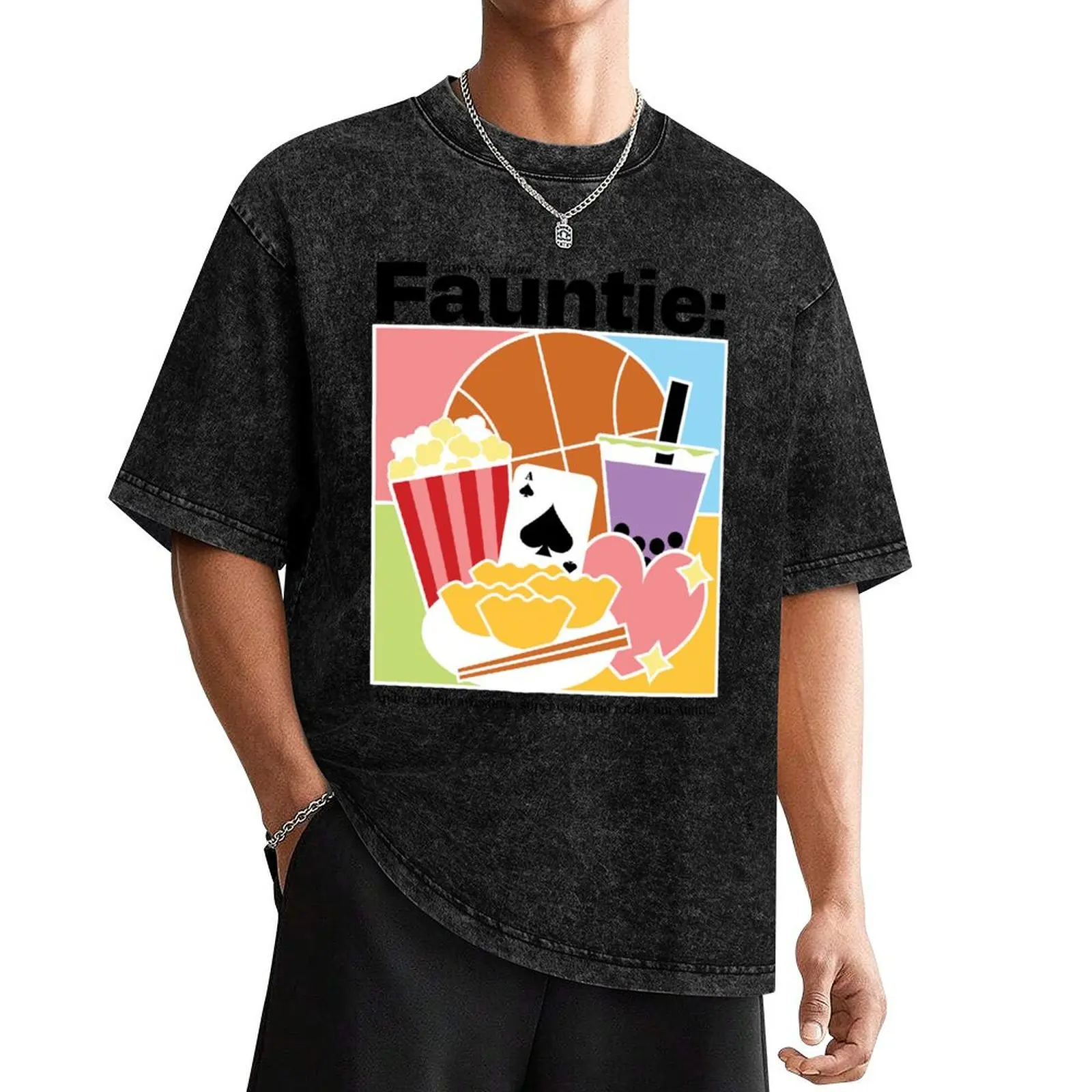 

Fauntie T-Shirt hippie clothes oversized quick-drying anime stuff oversized t shirts for men