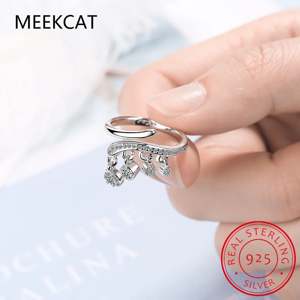 5mm 6.5mm Simulated Full Moissanite Ring for Women S925 Sterling Silver Eternity Sparkling Diamond Band Wedding Rings Jewelry