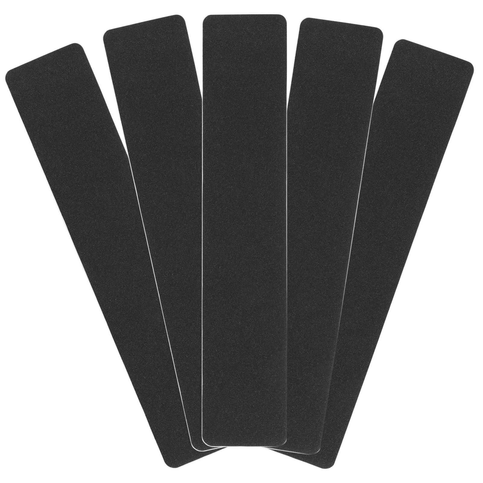 

5 Pcs Outdoor Step Treads Stair Anti-slip Tape White Mats Black Pvc Strips Duct