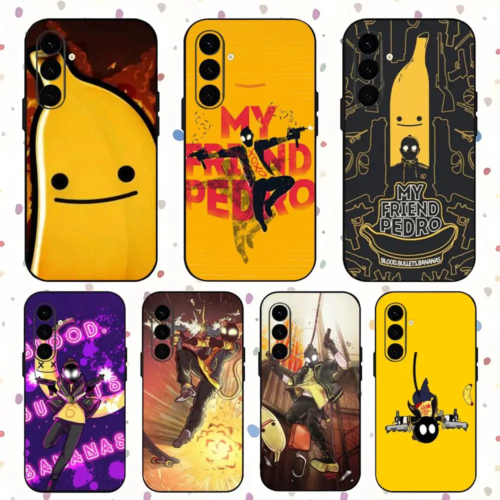 Cool My Friend Pedro Game Phone Case For Samsung Galaxy S26 S25 S24 S23 S22 S21 Plus Ultra Note20 Soft Black