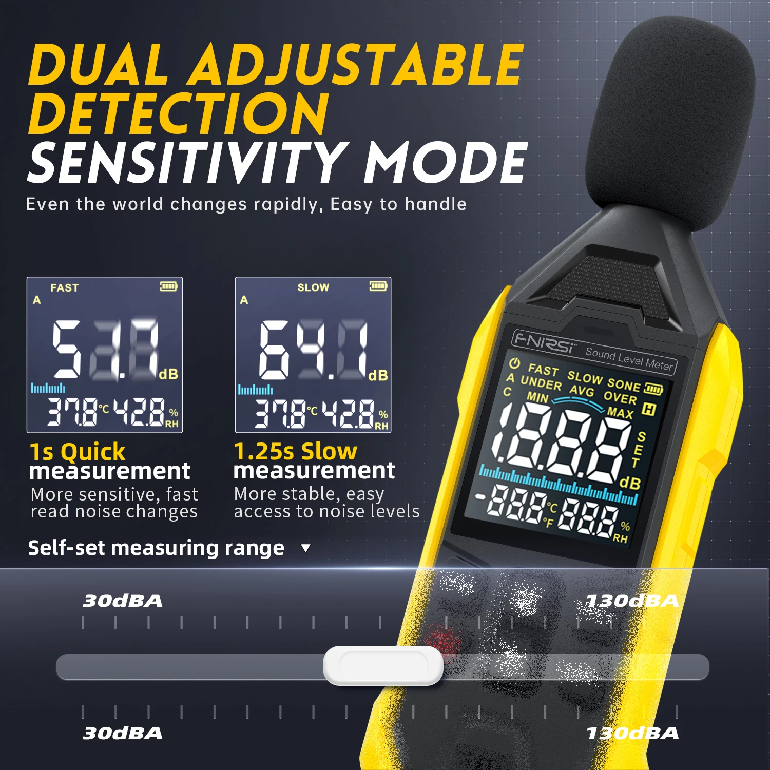 FNIRSI FDM01 Noise Measuring Instrument Sound Level Meter Digital