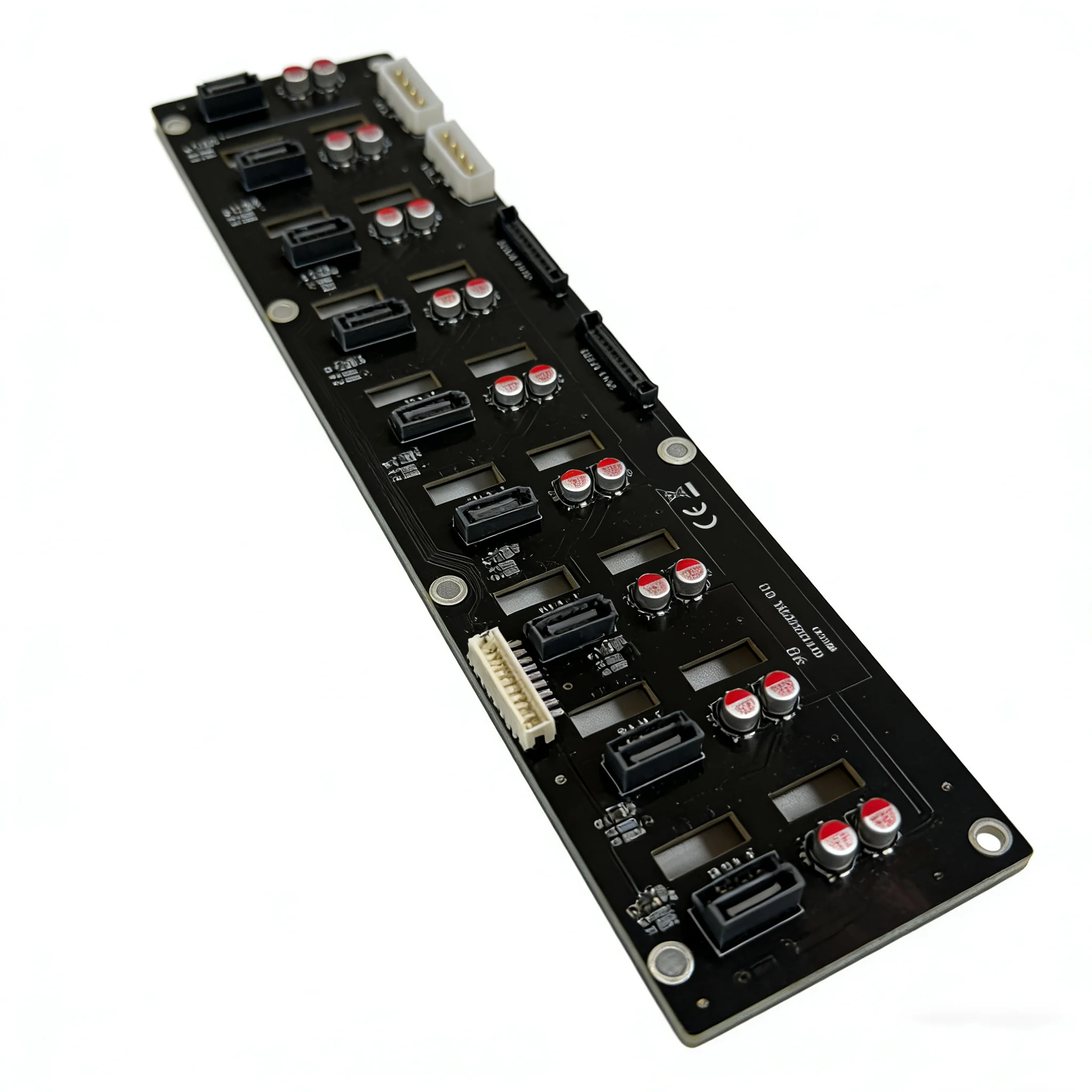 9-Slot SATA Extension Board for Mining Rigs, 9-Port HDD Caddy Backplane with SATA Power & Data Ports, 2.5/3.5 inch Drive Support