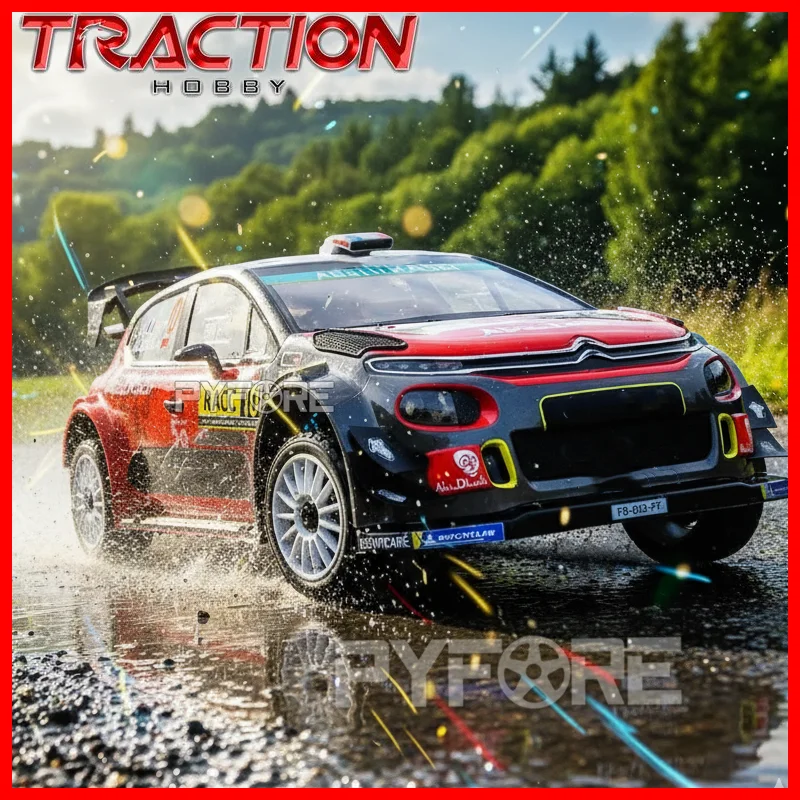 

TRACTION KM WRC C3 1/7 Scale 4WD Brushless Rc Rally Car 6S RTR Electric Remote Control simulation Racing Model for Adults & Kids