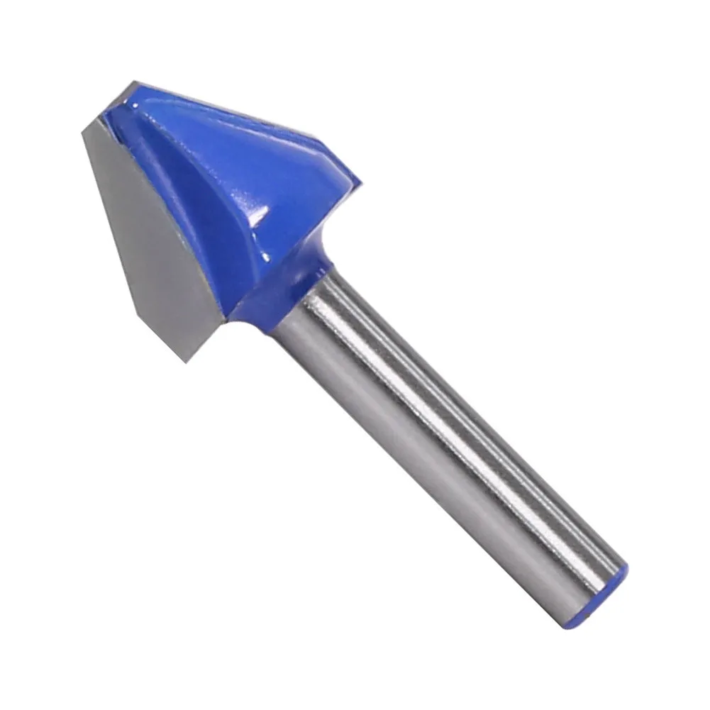 Flat Head Router Bit Milling Cutter Resistance To Bending 60 Degrees Double-edged Design Grooving And Scraping Wood