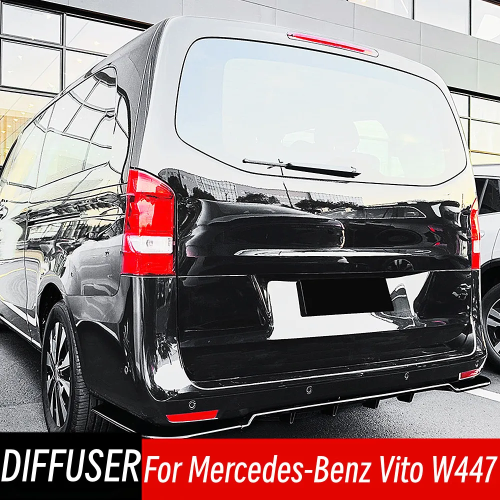 For 2016-2019 Mercedes-Benz Vito W447 V260 V200 V220 V250 Rear Bumper Diffuser Splitter Scratch Protector Car Accessories Part