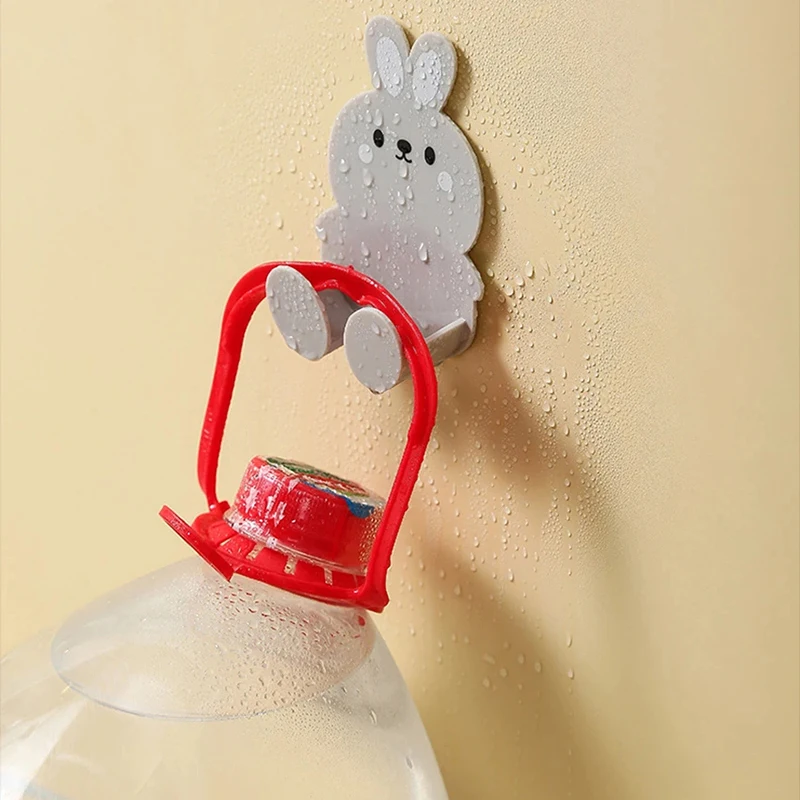 Cute Rabbit Plug Key Hook Kitchen Wall Hole Free Hook Soggiorno Phone Charging Rack Gancio Decorativo Multifunzionale