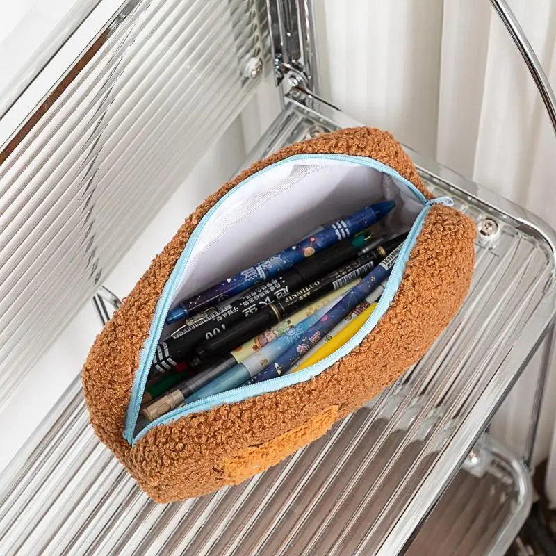 Multifunction Cartoon Rabbit Bear Pencil Case Large Capacity Pen Bag Supplies Stationery Storage Bag