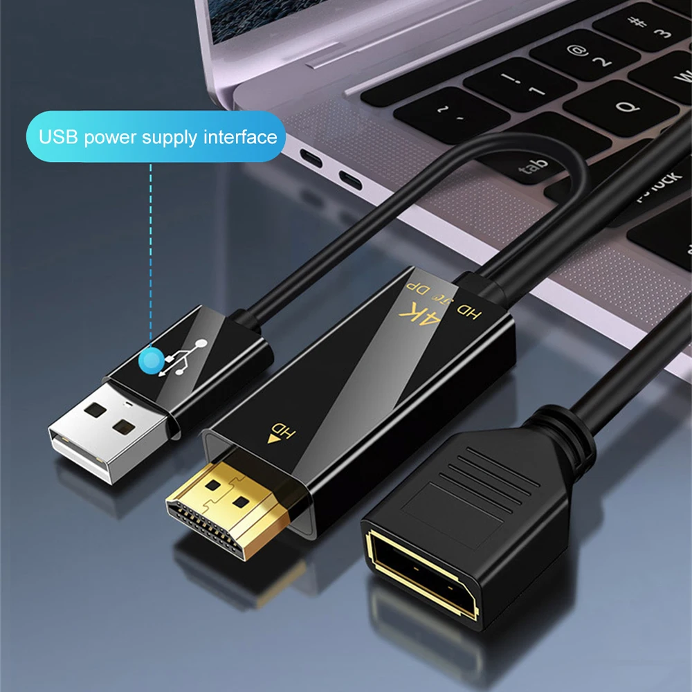 To Displayport Converter Cable 4K HDMI2.0 Adapter For PC TV Box PS5 Laptop Projector To DP Cable