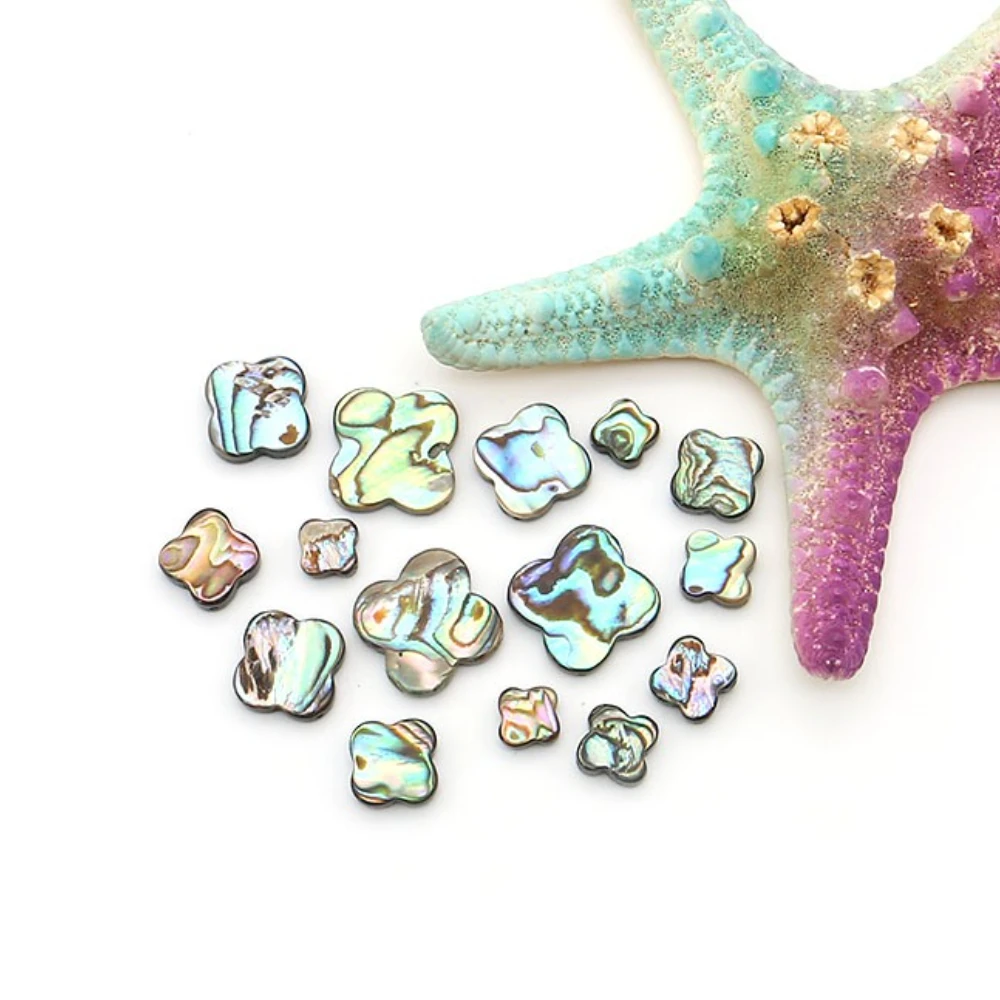 

Natural Abalone Shell Beads Four-petal Flower Shape Shell Charms Materials Handmade Necklace Bracelet Jewelry Accessory 5 Pcs
