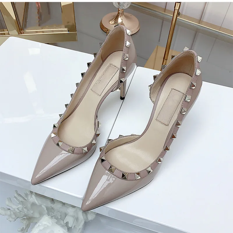 luxury women's shoes shoes woman 2024 trend Shoes For Women Sandals Summer Pumps Fashion Rivet High Heels Party Office Shoes