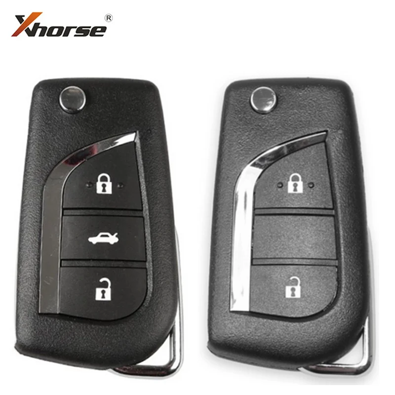 

NHKEY Xhorse VVDI2 XKTO00EN XKTO01EN For Toyota Universal Wire Remote Key 3/4 Buttons Ordinary Sub-Machine without Chip