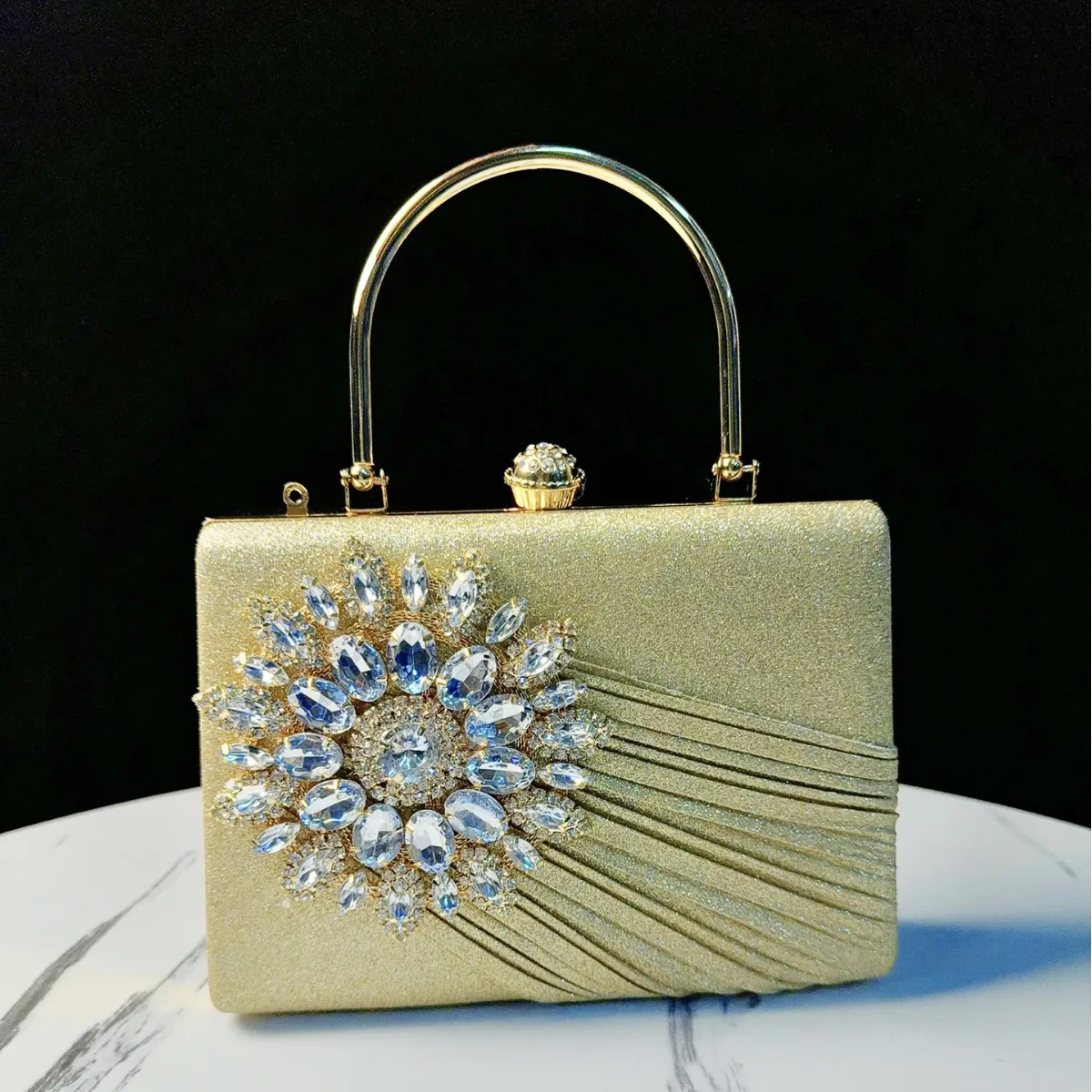 

New Diamond Inlaid Rhinestone Handbag Women’s Fashion Evening Shoulder Bag Elegant Dress Crossbody Party Purse Tote