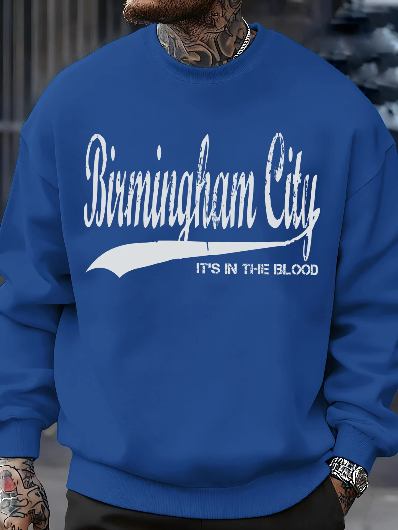 Birmingham cidade carta impres - Oversized Crewneck Fleece avaliação e preço