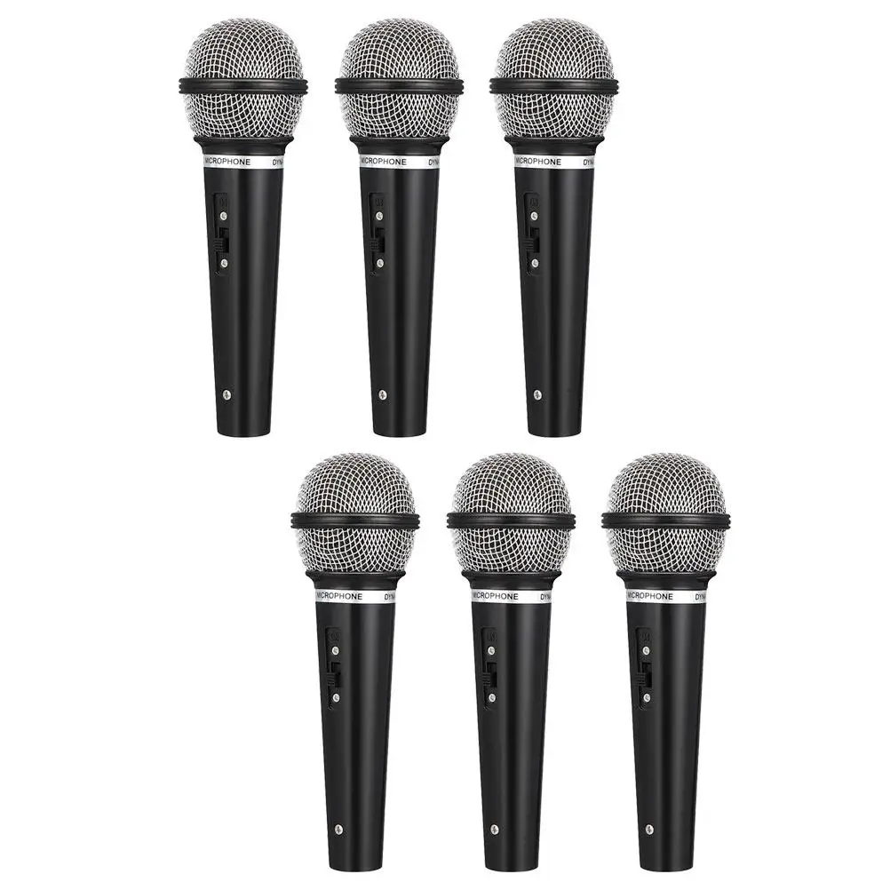 

6Pcs Sturdy Lightweight Simulation Microphone Prop Fake Microphone for Daily Play Parties Stage Performances Role Play Pretend