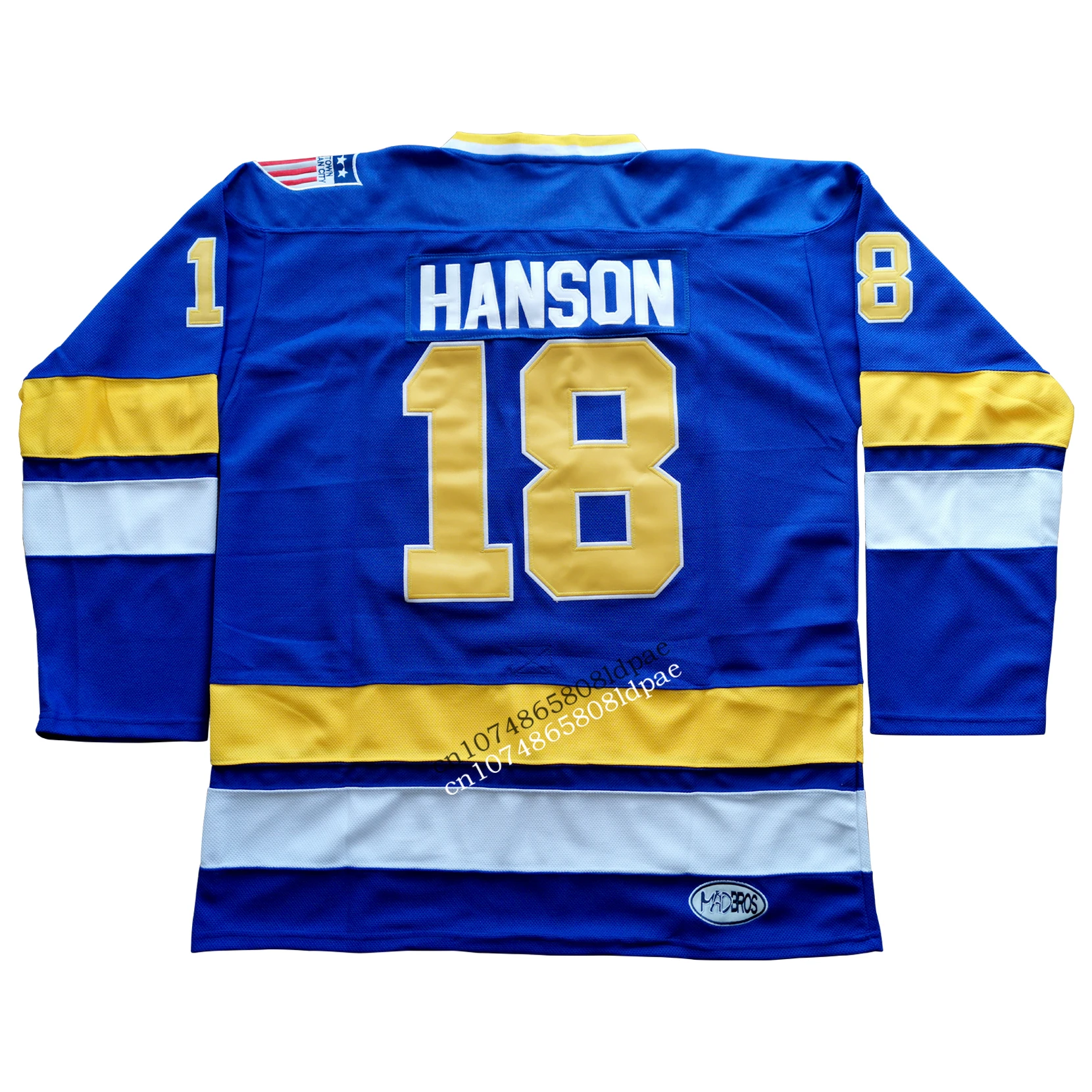 

Hanson Brothers Charlestown Chiefs 16 Jack 17 Steve 18 Jeff Slap Shot Movie Hockey Jersey S