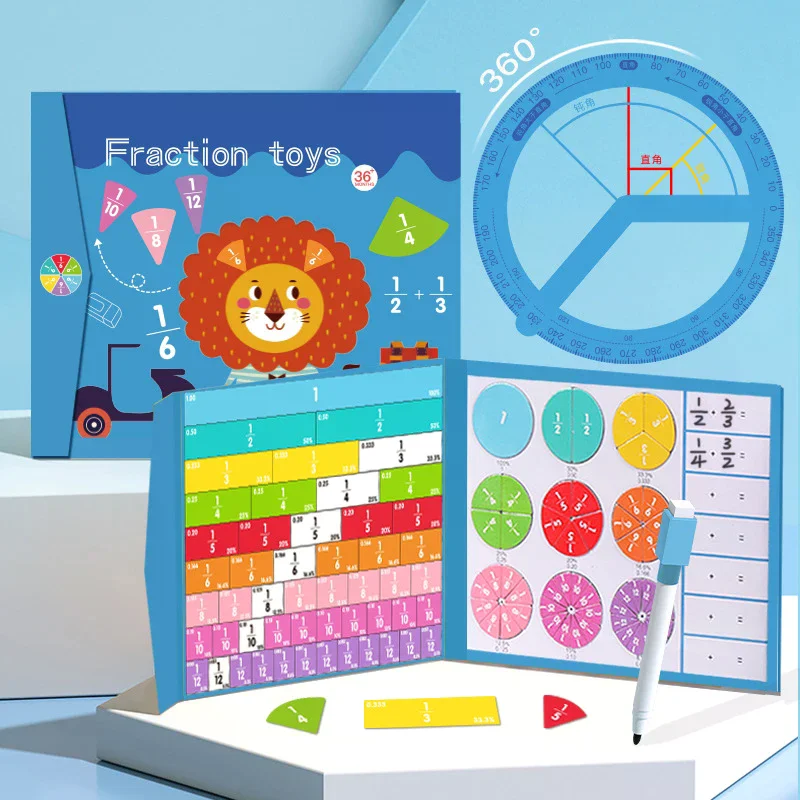 Magnetic Fraction Demonstration Book, Magnetic Fraction Tiles, Fractions Manipulatives, Score Disk Demonstrator