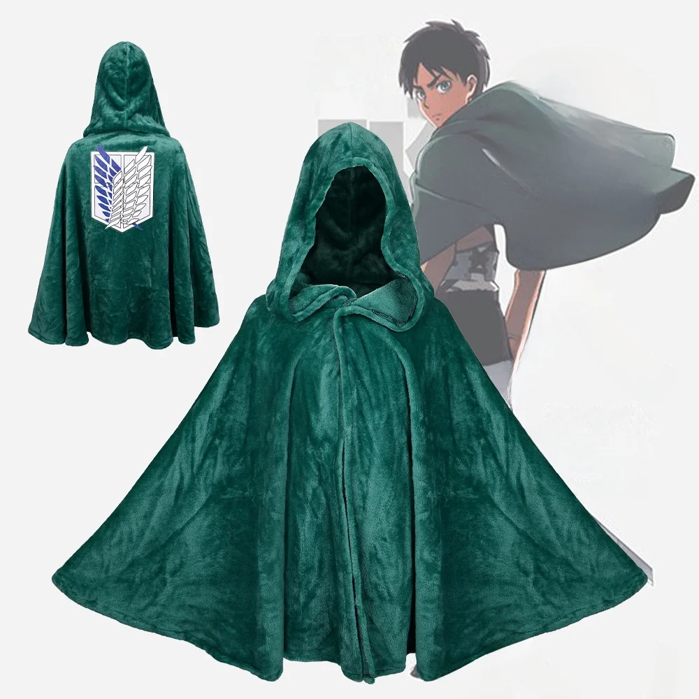 loween Olay Anime Atta on Titan Freedom Wing Mantello Velluto Plu Fem Costume Cosplay Autunno Faion Streetwear