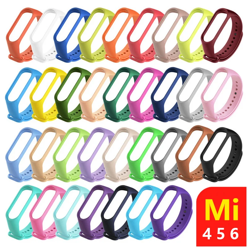 

Strap For Xiaomi Mi band 3 4 5 6 7 Silicone Bracelets Replacement Smartwatch Belt Wrisband Bracelet mi band 7 6 5 4 Watch Strap