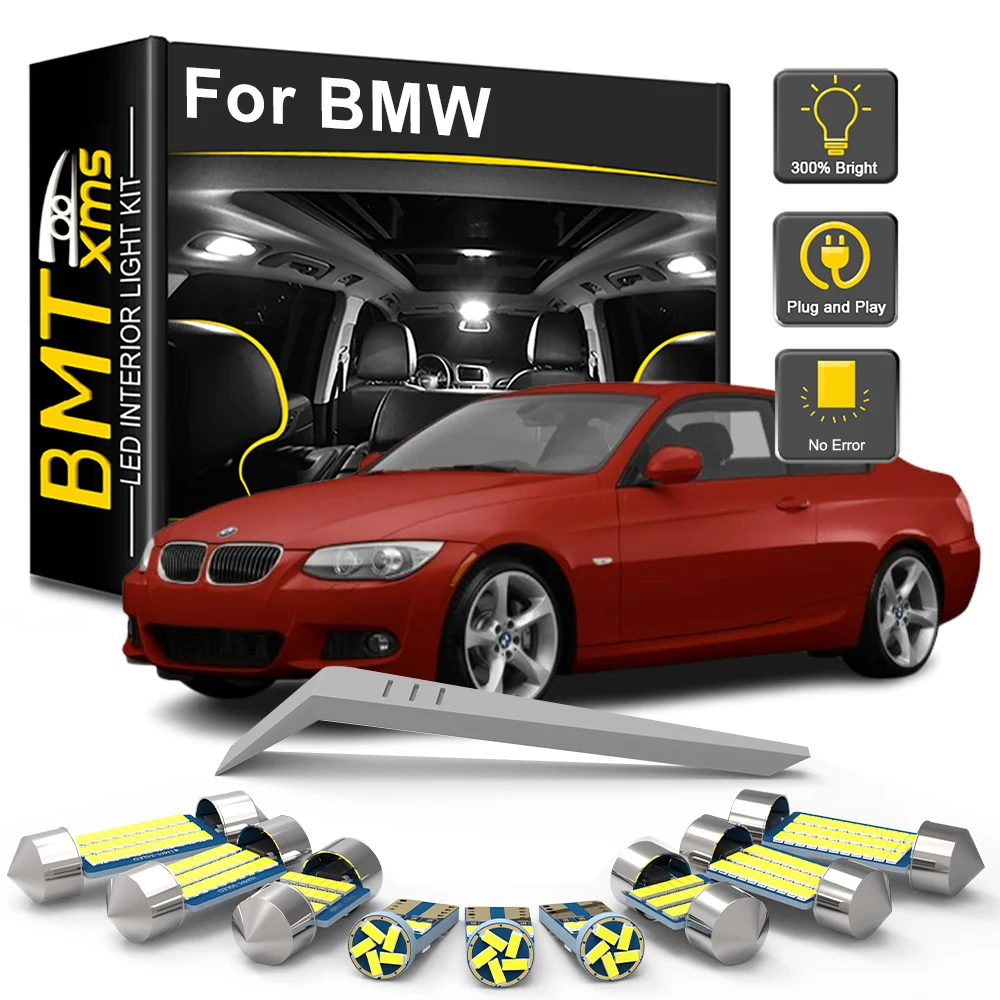 BMTxms Canbus For BMW E87 E82 F20 E36 E46 E90 E91 E39 E60 E61 X1 E84 X3 E83 F25 X5 E53 E70 2002 2012 2015 LED Interior Light Kit