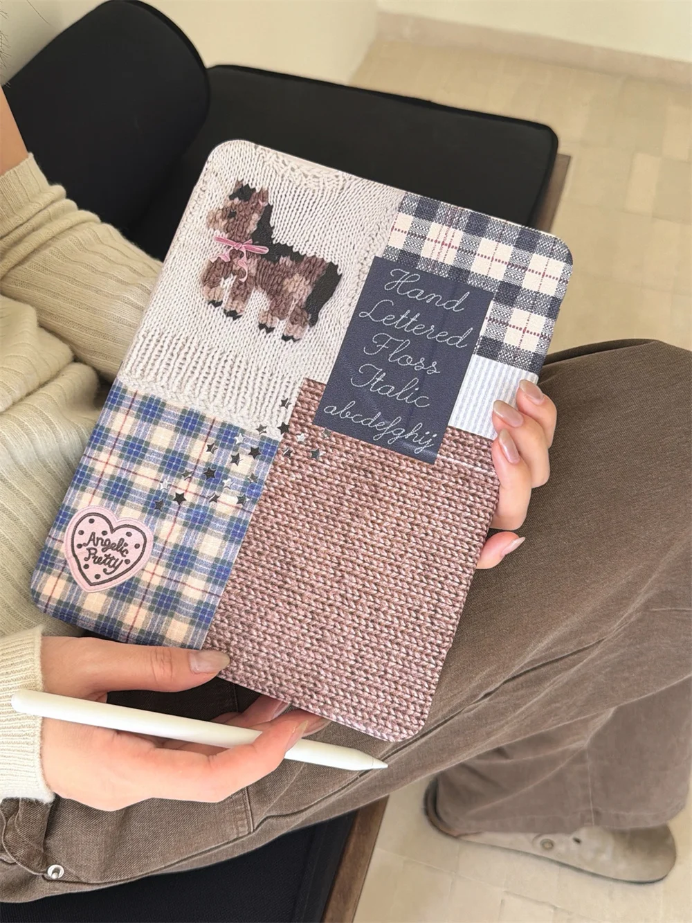 

Тканый узор в клетку для iPad Pro 11 13 дюймов 2024 Air 7 6 5 4 11 дюймов iPad 7 8 9 10.2 iPad 10th 11th Air 3 10.5 iPad 5 6 mini Cas