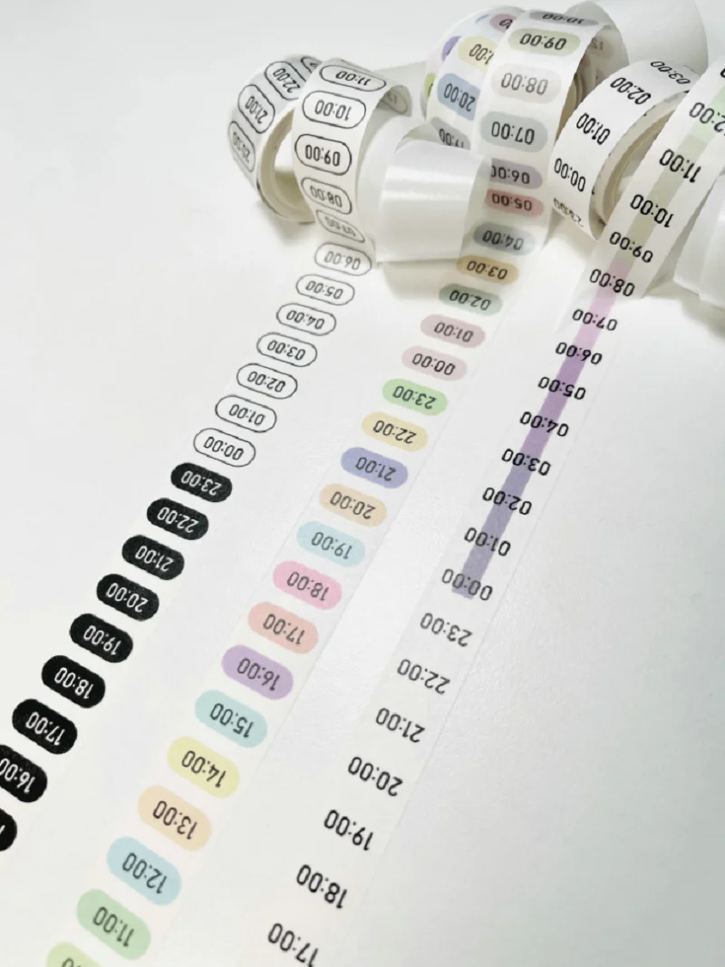 Digital non specialty oil w/ release paper timeline / color labels / ultra long cycles washi tape