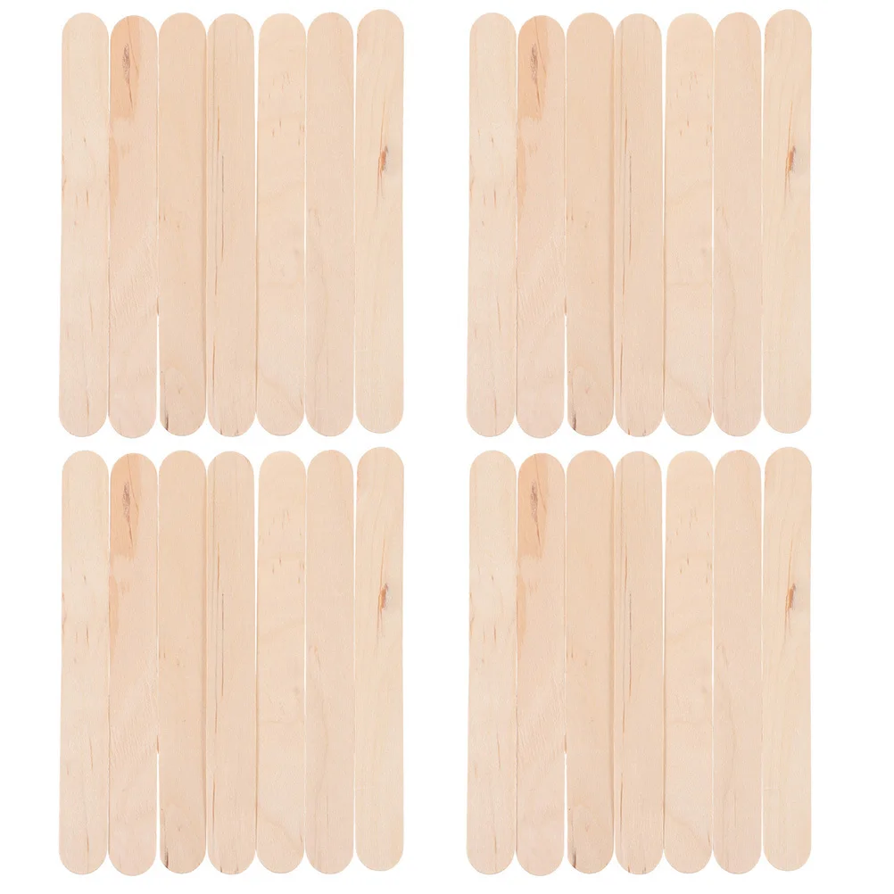 

100pcs Popsicles Wooden Craft Sticks Bulk Natural Wood Smooth For Diy Ice Cream Making Art Projects Paint Stir Sticks