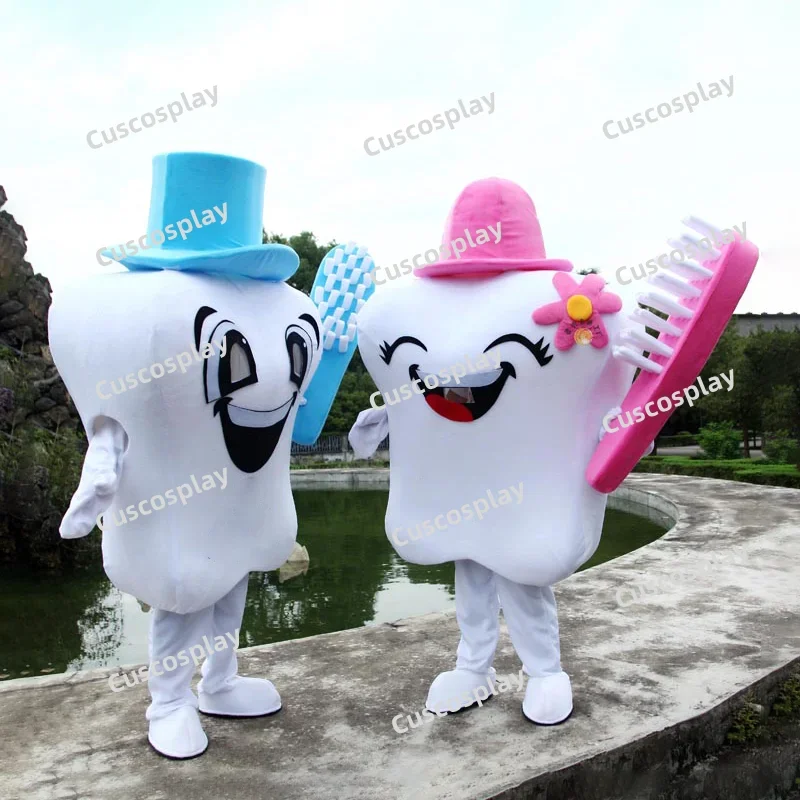 Christmas Tooth Mascot Costume Dentist Teeth Advertising Props Dental Care Cosplay Fancy Dress Suits For Health Education Role