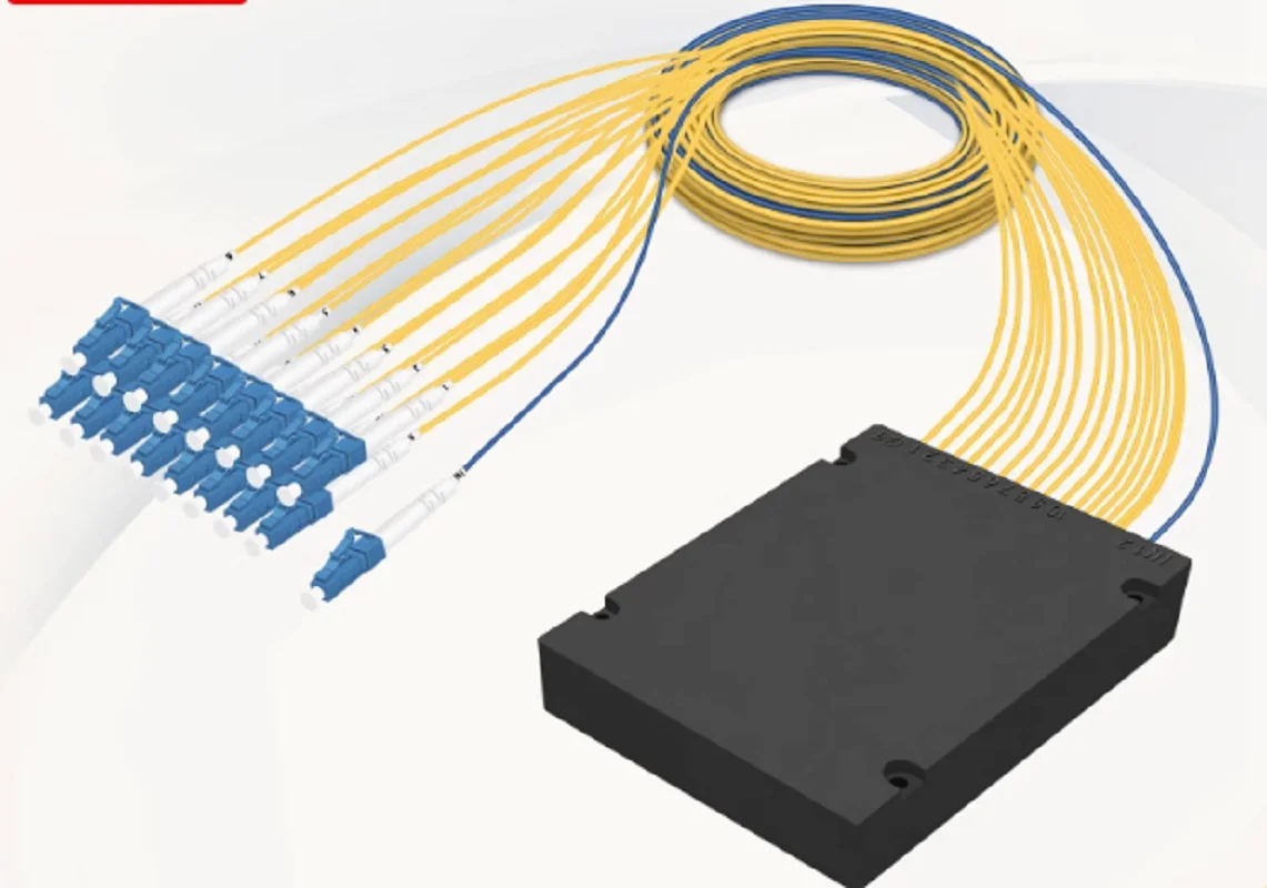 LC UPC 1X2 1X4 1×8 1X32 1X64 Kotak pemisah serat optik LC/UPC Pemisah PLC Serat Optik