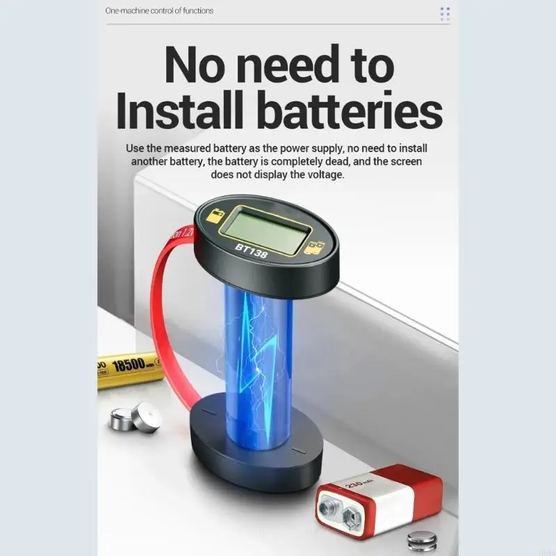 Digital Battery Tester For 2A 3A C D 9V Button Batteries With LCD Display And Voltages Detection H8WD
