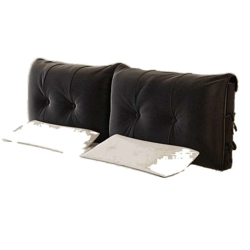 

Nordic style cloud leather bedside soft bag cushion strap headboard backrest