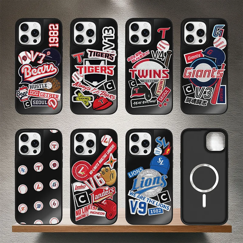 حافظة مغناطيسية لسطح مرآة الحدود السوداء الكورية - تناسب آيفون 12 برو ماكس من خلال 17 برو ماكس