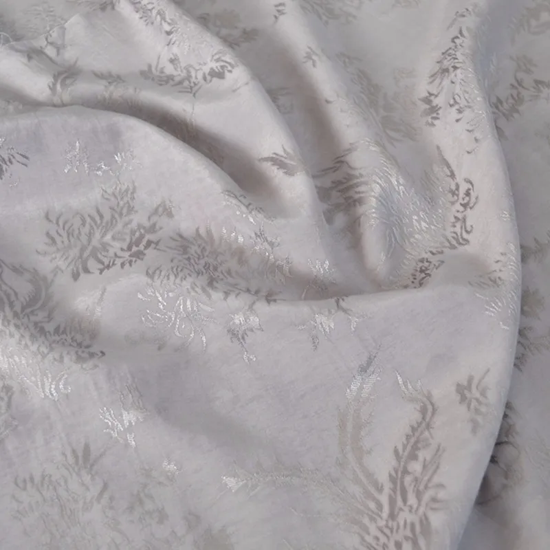 사람들 실크 린넨 천 고급 의류 직물 봄과 여름 단색 면 얇은