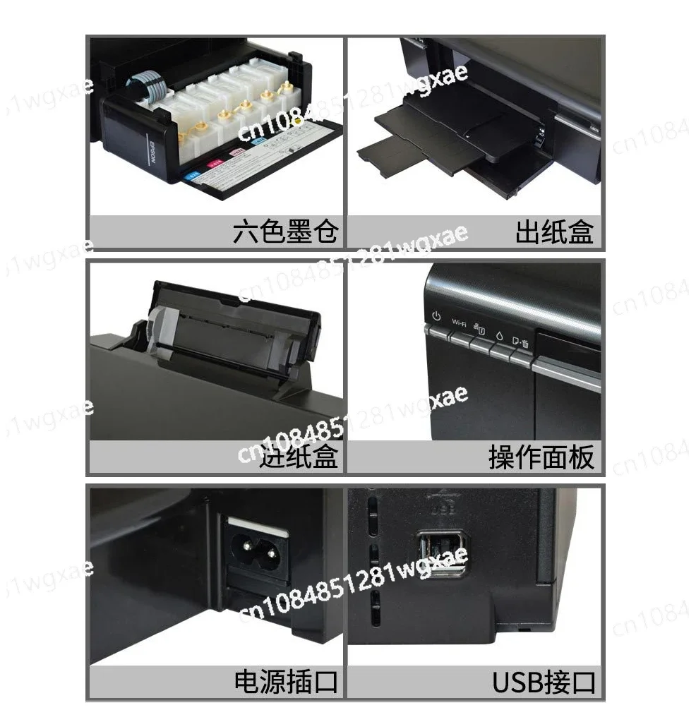 طابعة نافثة للحبر مستمرة بستة ألوان للبيع طابعة نفث الحبر بالأشعة فوق البنفسجية لبطاقة الهوية مقاس A4 مناسبة لإبسون L805