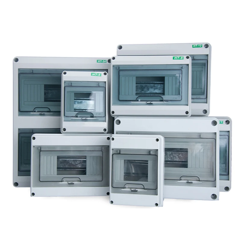 HT Series Junction Box 2/5/8/12/15/18/24WAY PC Plastic Outdoor Electrical IP65 Waterproof Distribution Box