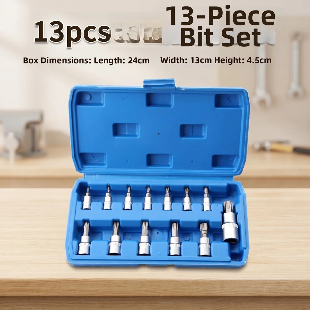 set-di-13-punte-esagonali-per-chiavi-a-bussola-torx-da-t8-a-t70-inclusi-t27-t55-t60-t70-in-custodia-compatta-da-240x130x45mm