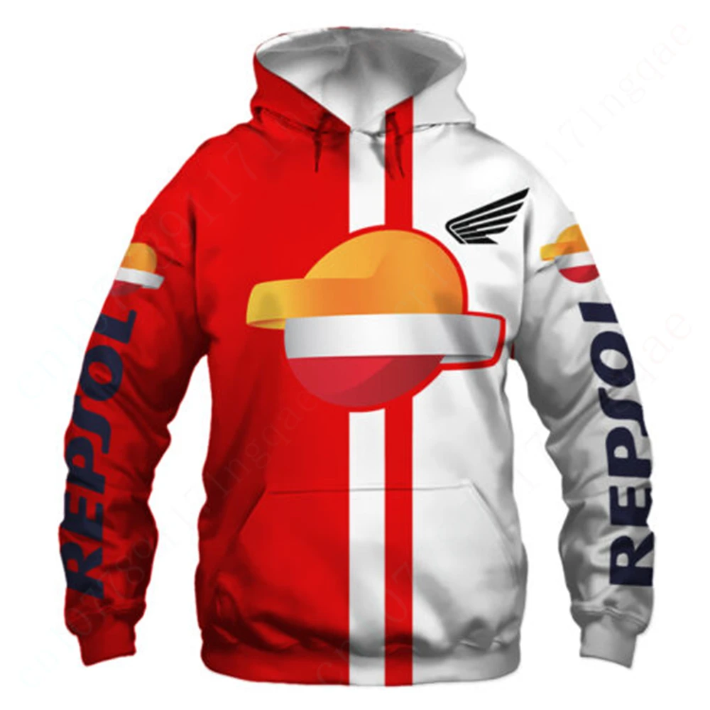 Repsol Harajuku Hoodies For Men Women Unisex Clothing Casual 3D Printing Sweatshirt Anime Zip Hoodies Essentials Pullover Top