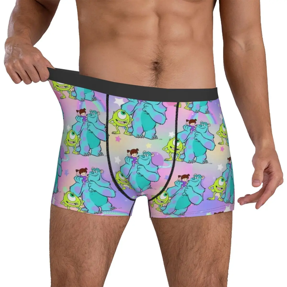 

Monsters Inc Mike And Sulley Boo Boxer Brief Underwear High Quality Men's Breathable Boxer Shorts Pattern Plus Size Underpants