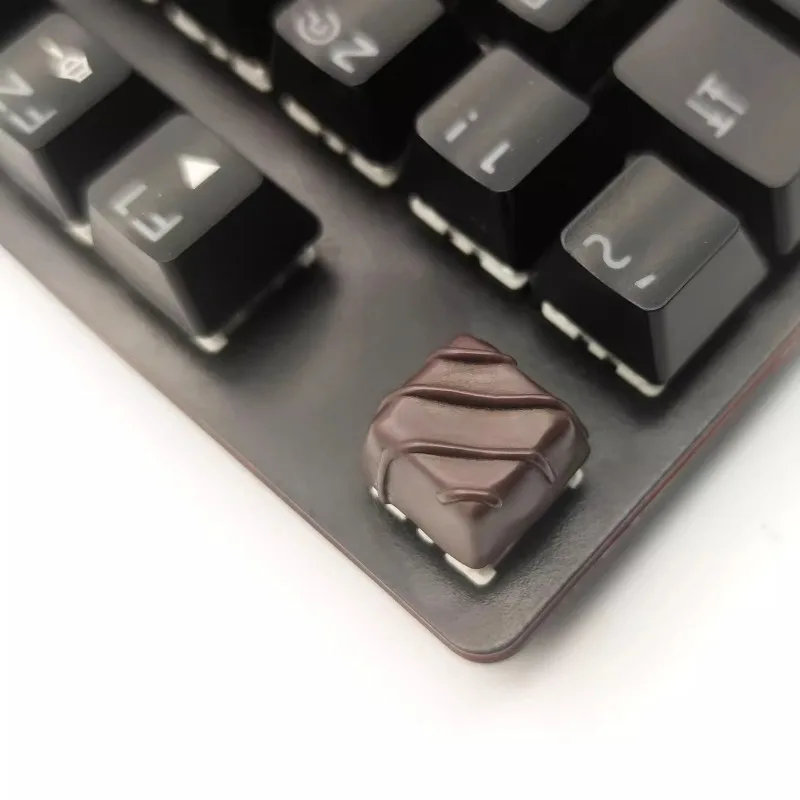 Schattige Kleurrijke Chocolade Gepersonaliseerde Sleutel Caps Hars Handgemaakte Aangepaste Mx Switch Keycaps Voor Mechanische Toetsenbord Accessoires Geschenken