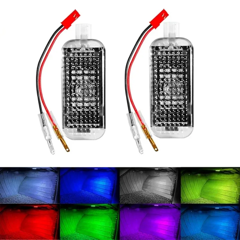 2Pcs LED RGB Footwell Atmosphere Light HD Seat Lamp accessori per Skoda Octavia A7 NN Rapid NH Karoq ND Kodiaq NS NV Superb 3V