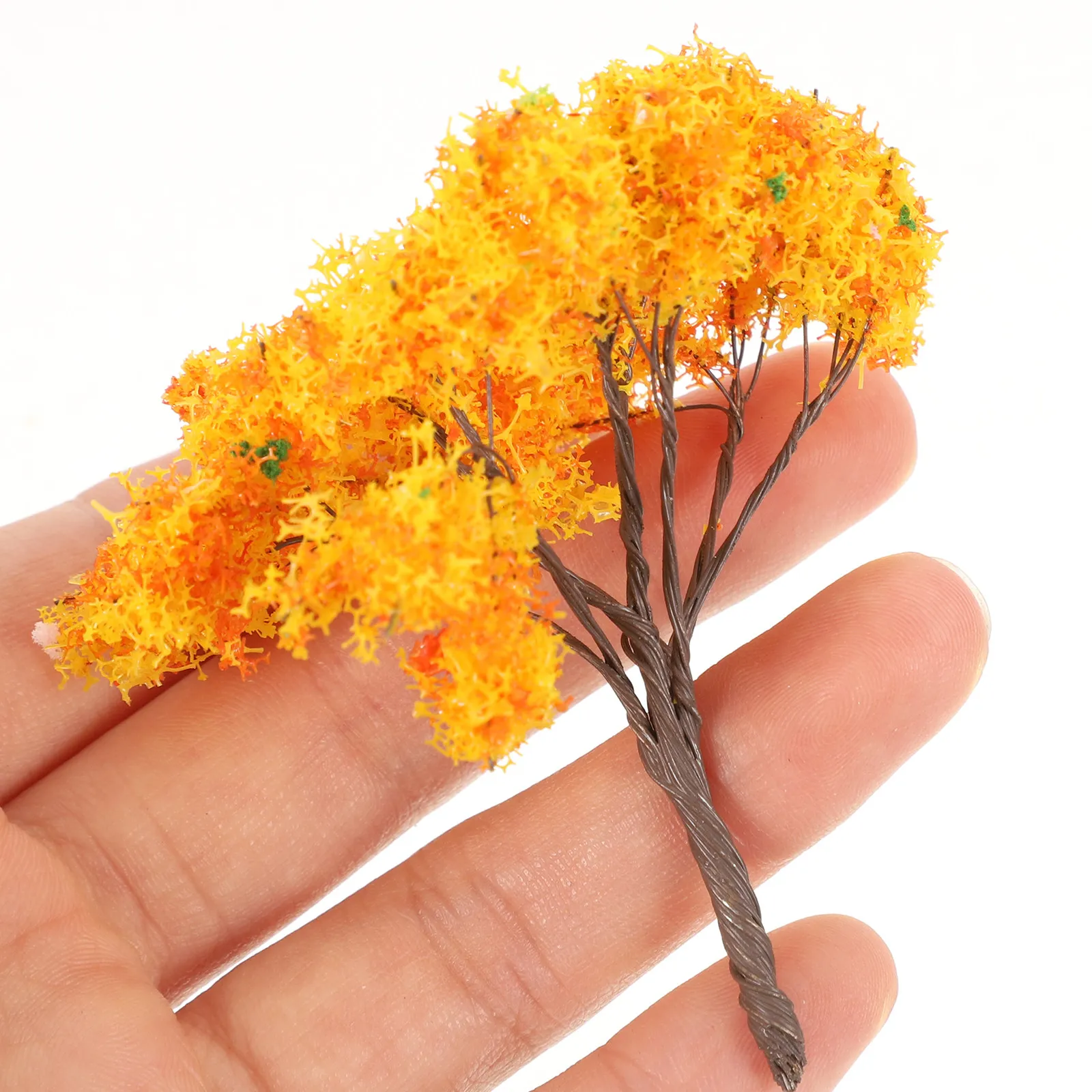10Pcs Miniature Trees DIY Landscape Sand Table Decoration Simulation Plant Green Scenery for Crafts Plastic Trees
